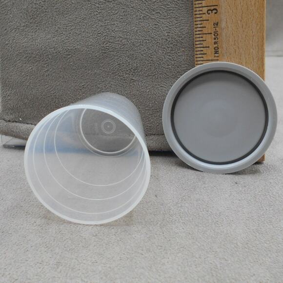 Tupperware 2 OZ Midget Mini Container w/Gray Lid (#101-27, 201-49) - Picture 2 of 4